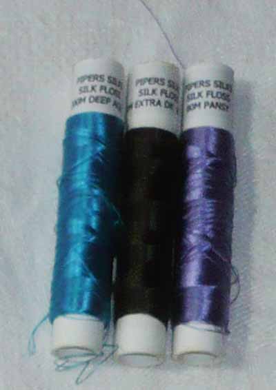 Pipers Silk Silkfloss 3 Farben Restgarne